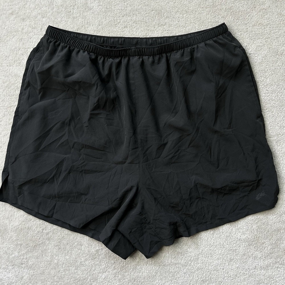 Alphalete Strike Shorts Men Large Black Athletic Brief Lined Drawstring Pockets